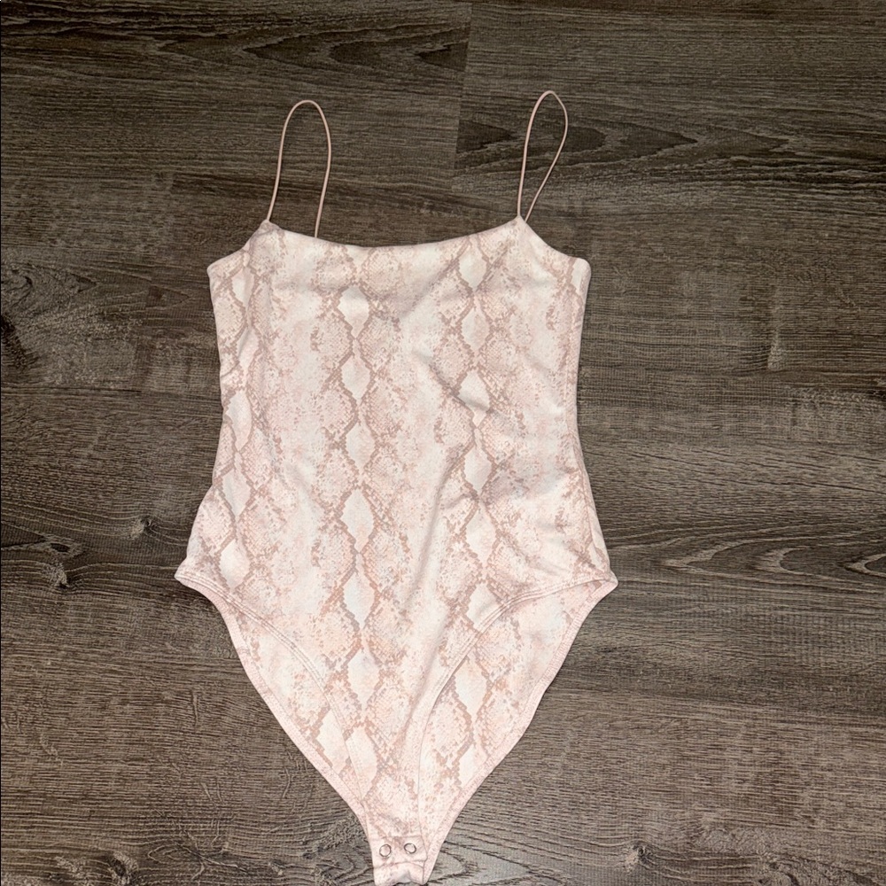 Pink Snakeskin Bodysuit